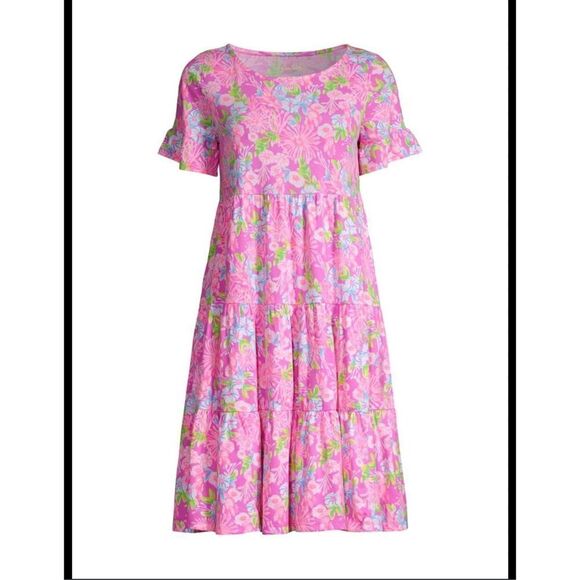 Lilly Pulitzer Jodee Floral swing short sleeve dress M - Picture 9 of 10